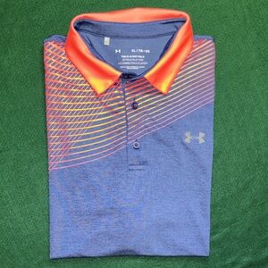 Under Armour Men's Polo in Blue and Orange